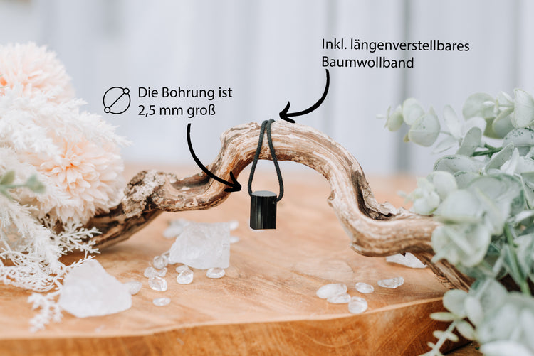 Kleiner Turmalin (Schörl) Rohsteinanhänger