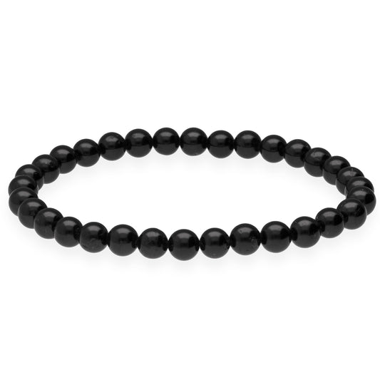 Turmalin, schwarz (Schörl) Kugelarmband | 6 mm