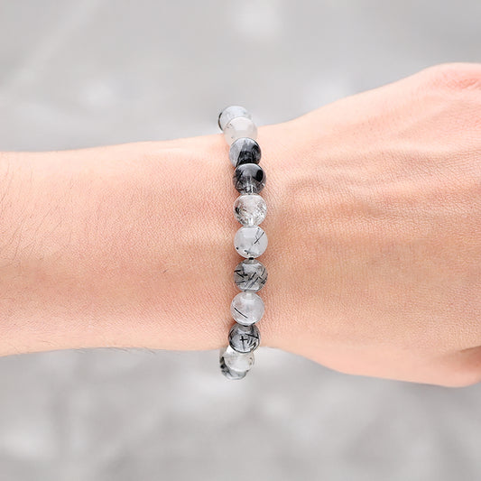 Turmalinquarz Kugelarmband | 8 mm