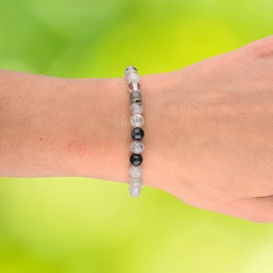 Turmalinquarz Kugelarmband | 6 mm
