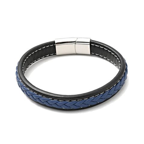 Lederarmband Herren — Königsblau