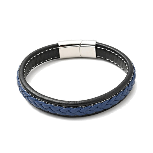 Lederarmband Herren — Königsblau