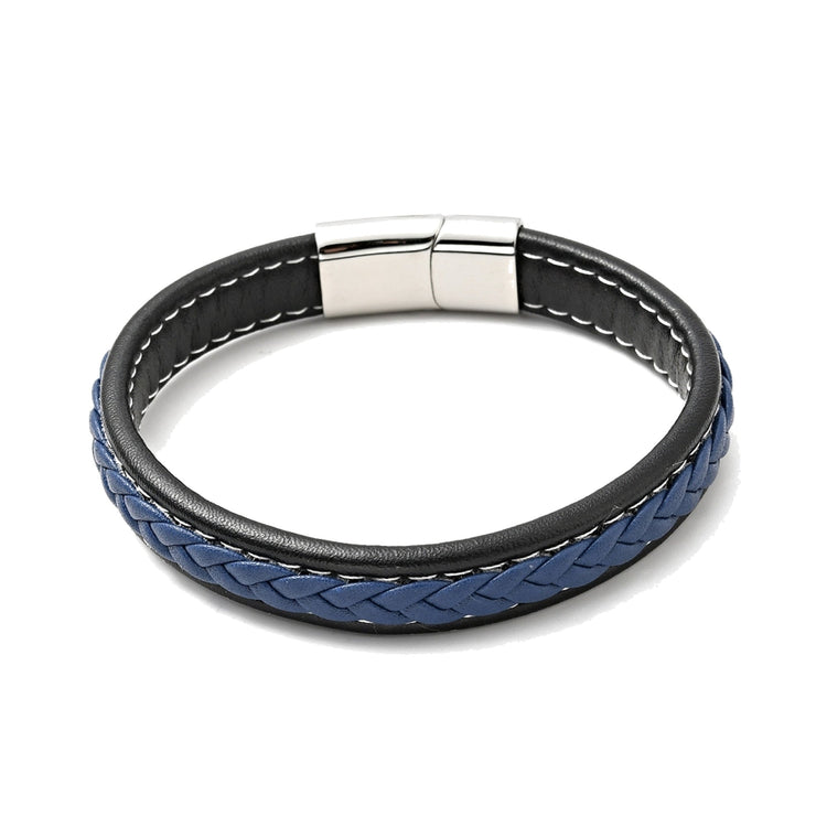 Lederarmband Herren — Königsblau