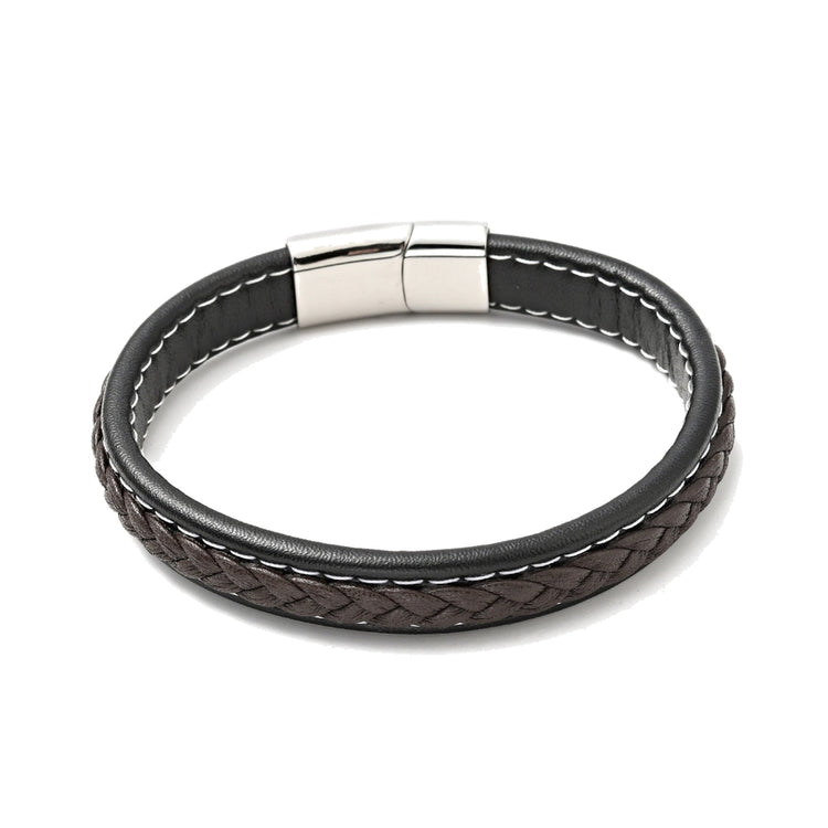 Lederarmband Herren — Kokosnussbraun