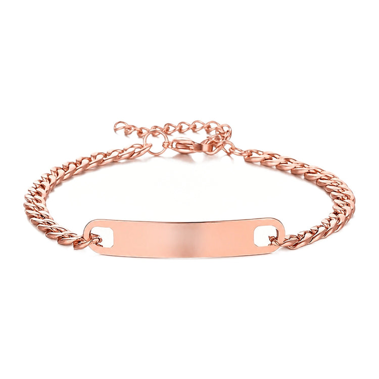 ID-Armband Herren — Roségold