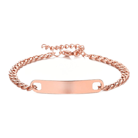 ID-Armband Herren — Roségold