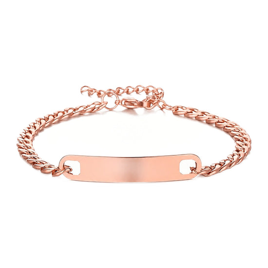 ID-Armband Herren — Roségold