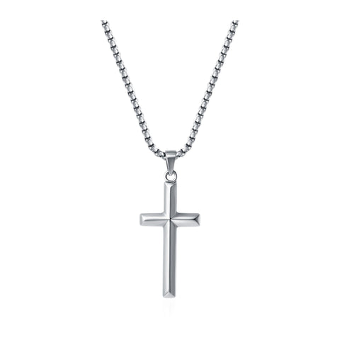 Kreuz-Anhänger klassisch 45 mm — Stahlfarben