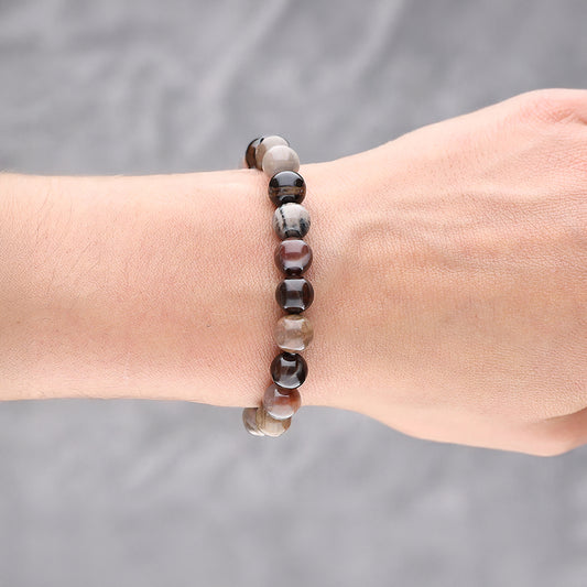 Versteinerstes Holz Kugelarmband | 8 mm