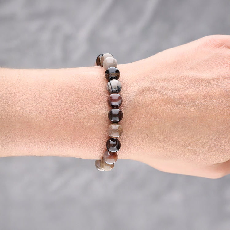 Versteinerstes Holz Kugelarmband | 8 mm