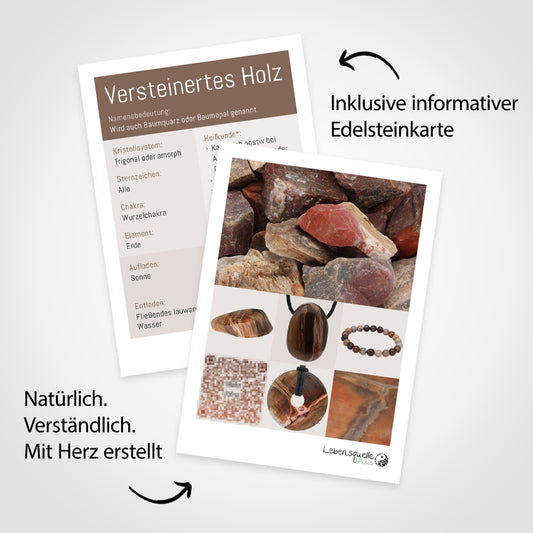 Versteinertes Holz Trommelstein