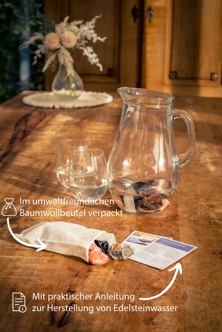 Wassersteine Premium Mischung #2 | 10 außergewöhnliche Natursteine für Edelsteinwasser