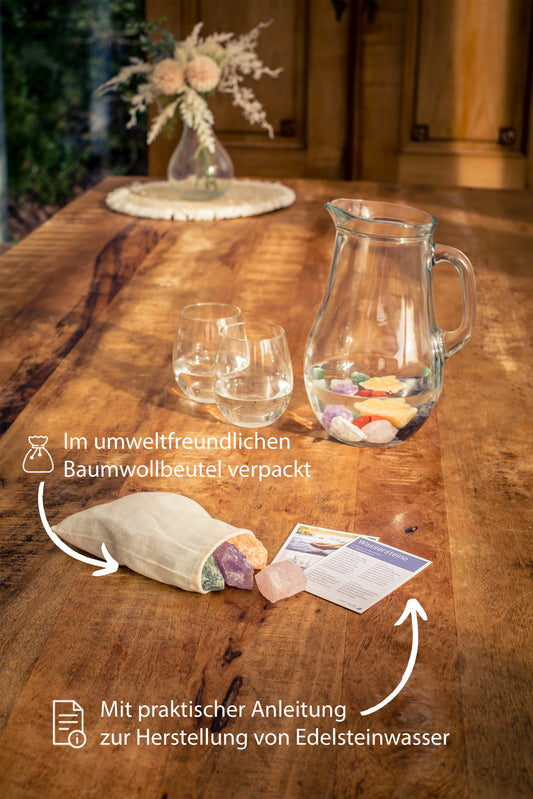Wassersteine Premium Mischung #1 | 10 beliebte Natursteine für Edelsteinwasser