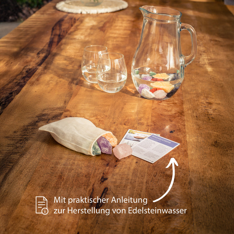 Wassersteine XL-Mischung #1 | 10 beliebte Sorten Natursteine für Edelsteinwasser | insg. 1kg