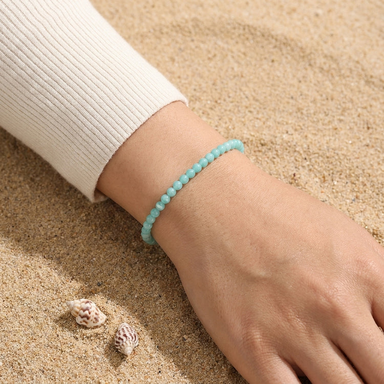 Mini pulsera de bolas de Amazonita | 4 mm