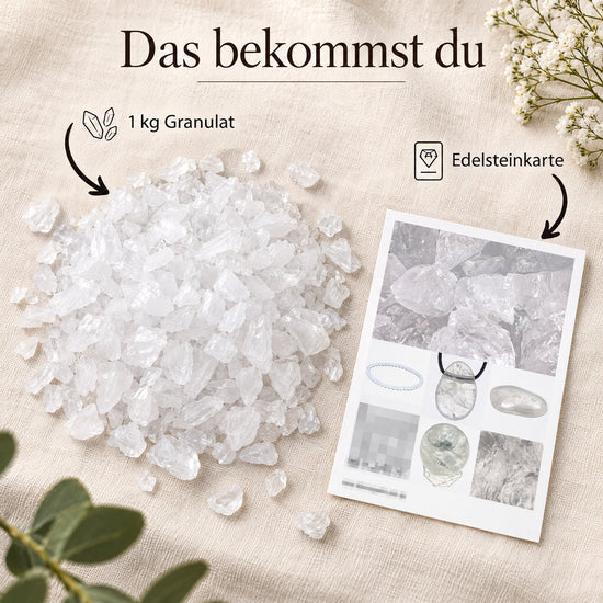 Bergkristall Granulat, grob 5-13 mm | 1000 Gramm – Lieferumfang