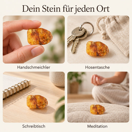 Bernstein Trommelstein – Ideen für jeden Ort
