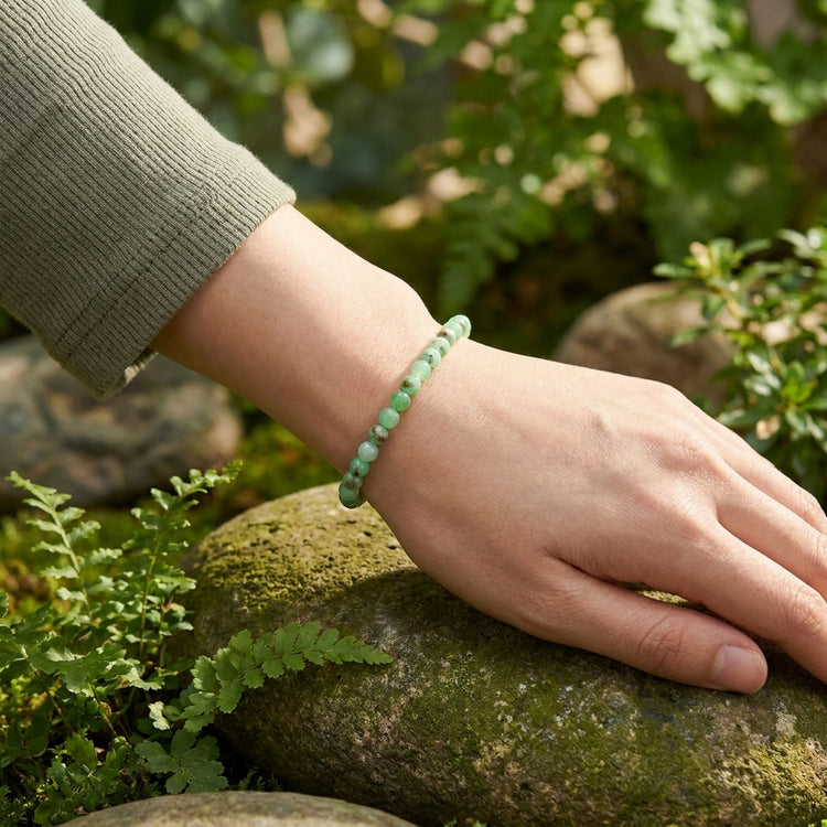 Chrysopras Mini-Kugelarmband | 4 mm