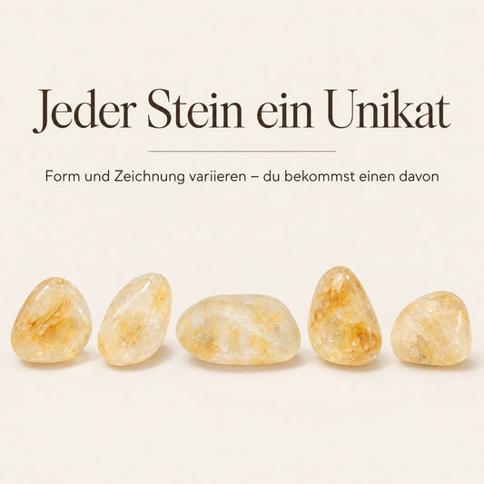 Citrin (gebrannt) Trommelstein – jeder Stein ein Unikat