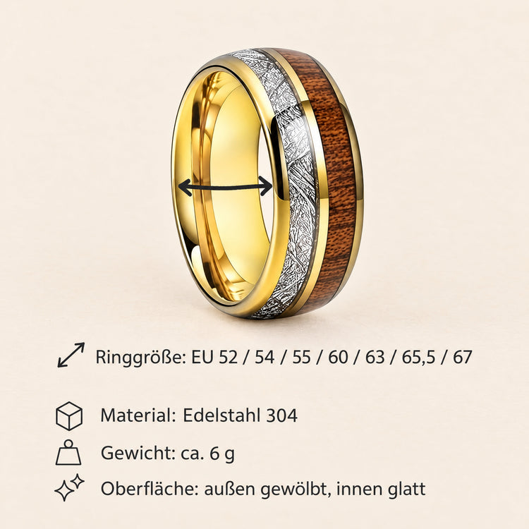 [slot:PT02] Herrenring Edelstahl gold – Maße, Ringgrößen EU 52 bis 67