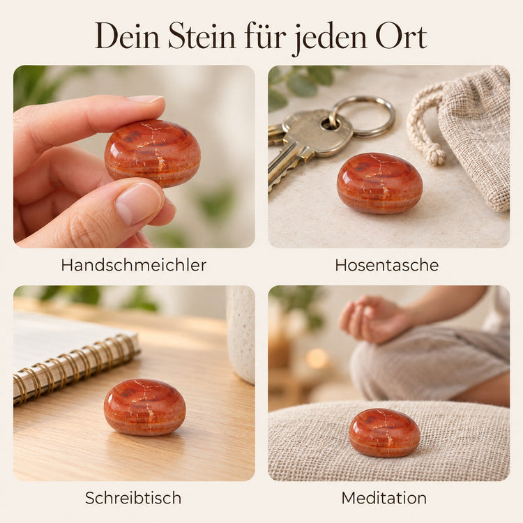 Karneol Trommelstein – Ideen für jeden Ort
