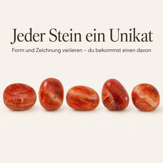 Karneol Trommelstein – jeder Stein ein Unikat