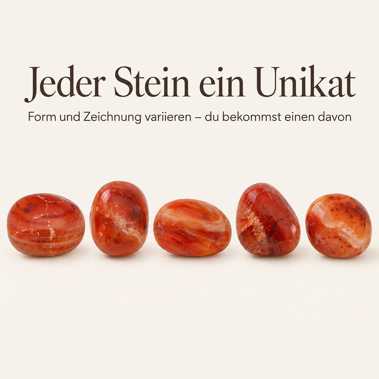 Karneol Trommelstein – jeder Stein ein Unikat