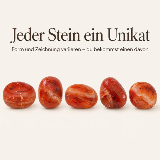 Karneol Trommelstein – jeder Stein ein Unikat