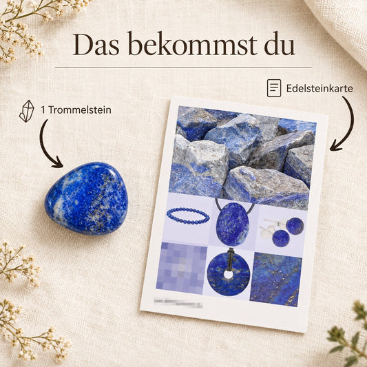 Lapislazuli Trommelstein – Lieferumfang