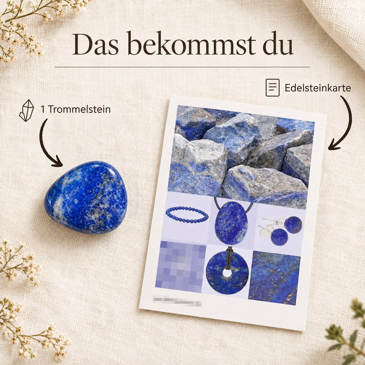 Lapislazuli Trommelstein – Lieferumfang