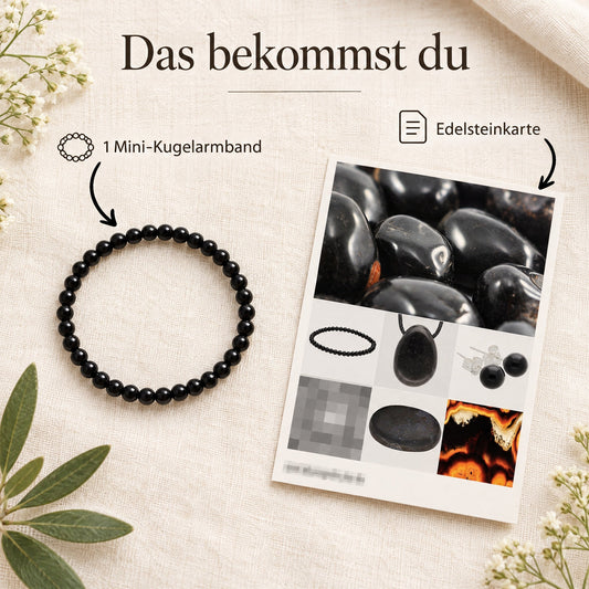 Onyx Mini-Kugelarmband | 4 mm – Lieferumfang
