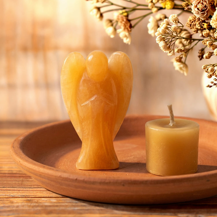 Orange Calcite Angel