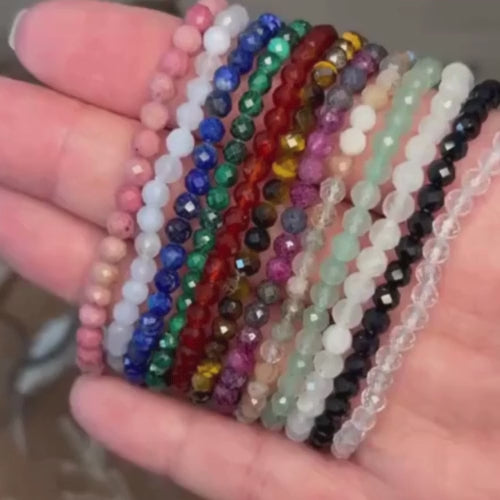 Mondstein | facettiertes Armband | 4 mm