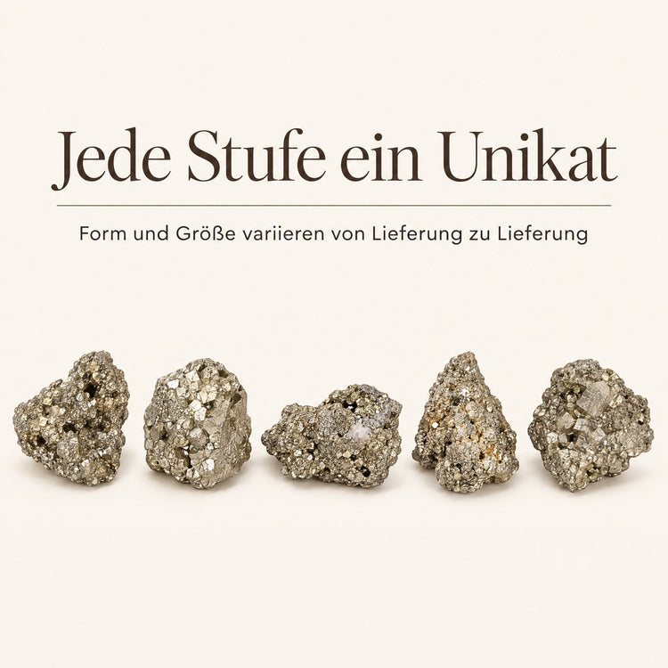 Pyrit (Katzengold) Rohsteine – jeder Stein ein Unikat