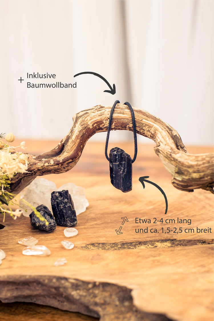 Turmalin, schwarz (Schörl) Rohsteinanhänger