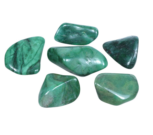 Prasem (afrikanische Jade) Premium Trommelstein