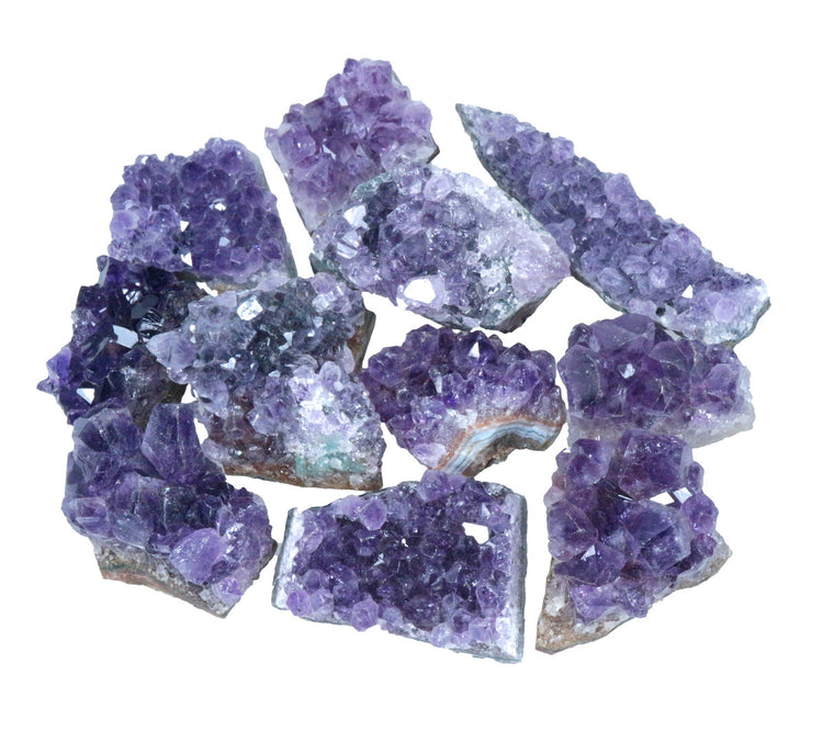 Small Amethyst Crystals | 100% Natural Druse Pieces | Set of 10