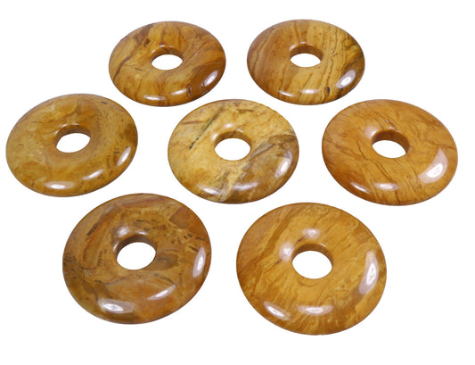 Jaspis, gelb Donut | 30 mm Anhänger