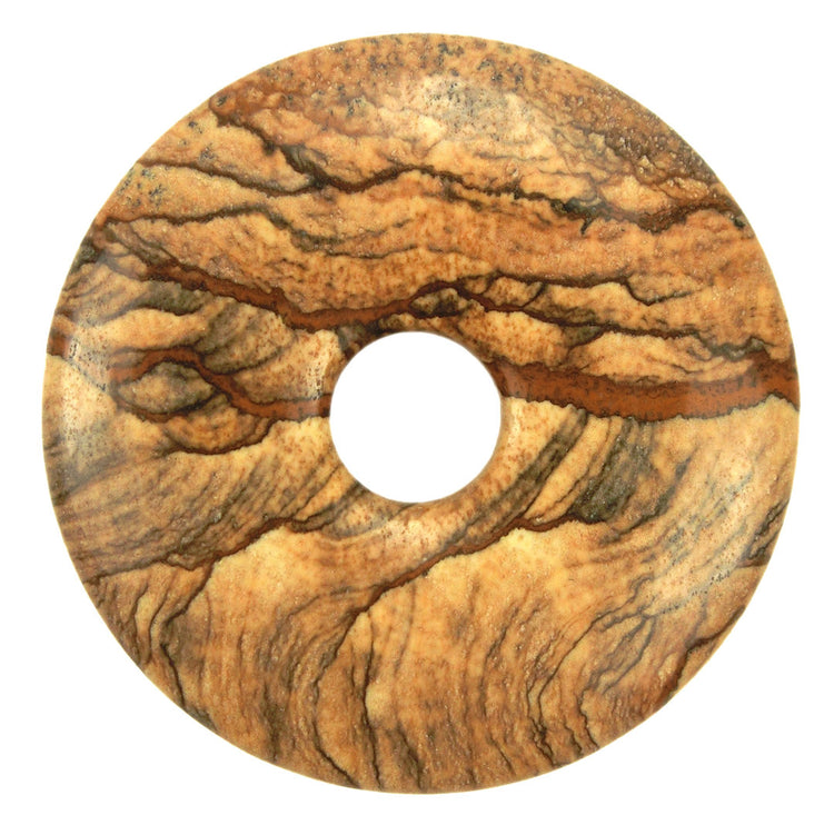 Landschaftsjaspis Donut | 40 mm Anhänger