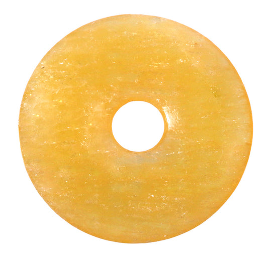 Orangencalcit (Aragonit) Donut | 30 mm Anhänger