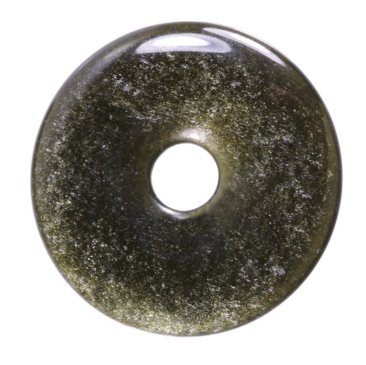Goldobsidian Donut | 30 mm Anhänger
