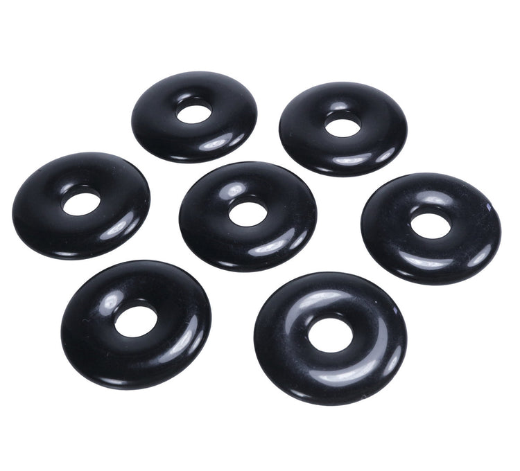 Obsidian, schwarz Donut | 30 mm Anhänger